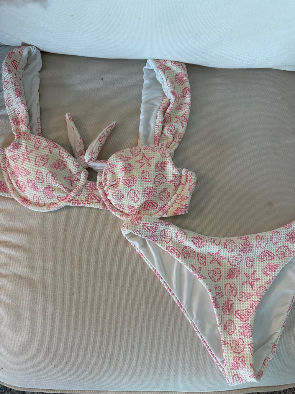 Dippin' Daisy's Pink and White Seashell Print Bikini